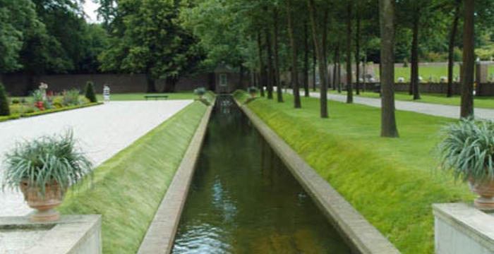 Gras aangelegd in de paleistuinen van het Loo